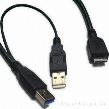 Y Type USB Cable, Made of PVC, Different Colors, Lengths are Available